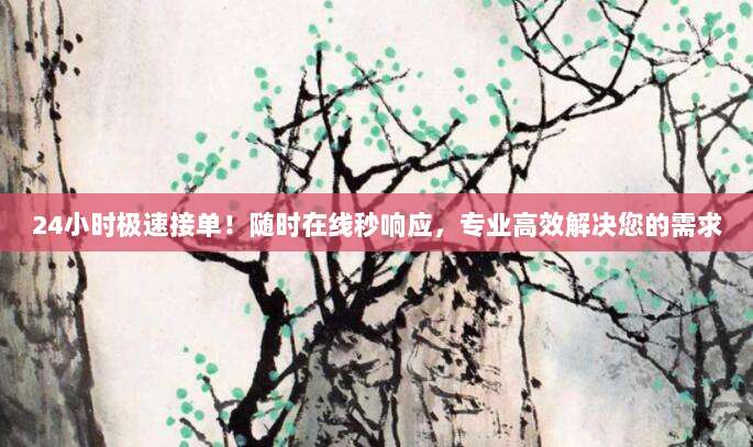 24小时极速接单!随时在线秒响应,专业高效解决您的需求