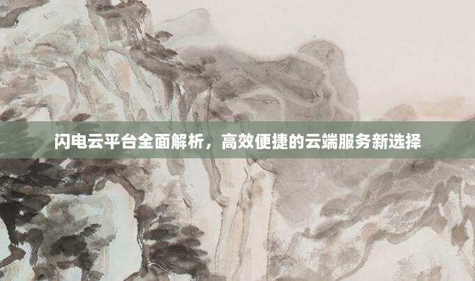 闪电云平台全面解析,高效便捷的云端服务新选择