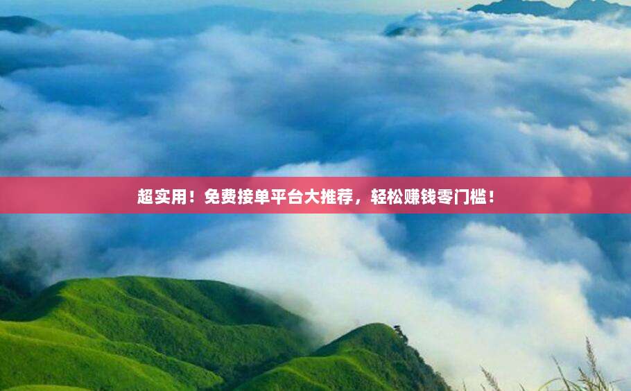 超实用!免费接单平台大推荐,轻松赚钱零门槛!