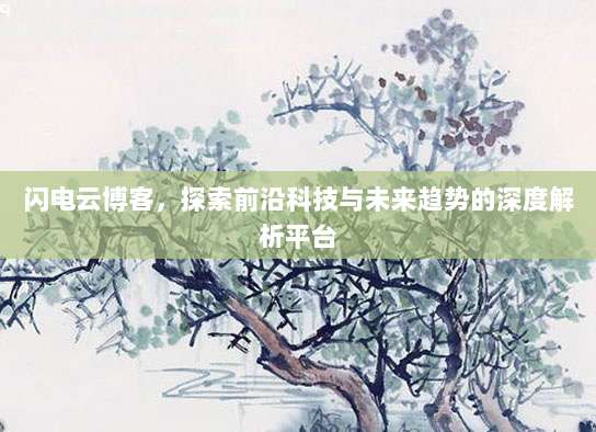 闪电云博客,探索前沿科技与未来趋势的深度解析平台